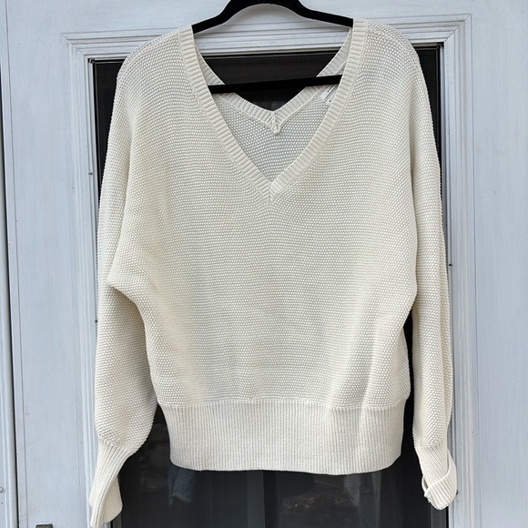 Anthropologie Sweaters - ANTHROPOLOGIE LADIES IVORY COTTON BLEND SWEATER-M